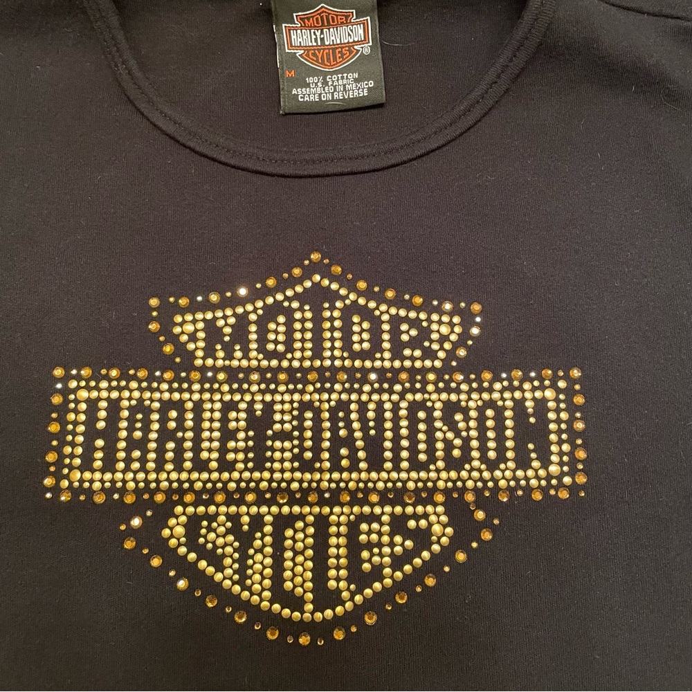 Harley-Davidson Long sleeve T-shirt with Gold studded Logo from Madrid, Spain - Picture 4 of 8